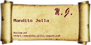 Mandits Jella névjegykártya